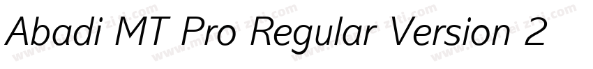 Abadi MT Pro Regular Version 2000字体转换